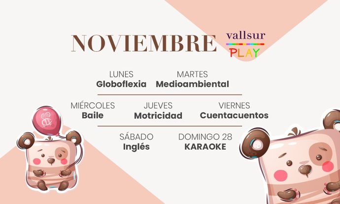 Programación Ludoteca Vallsur Noviembre