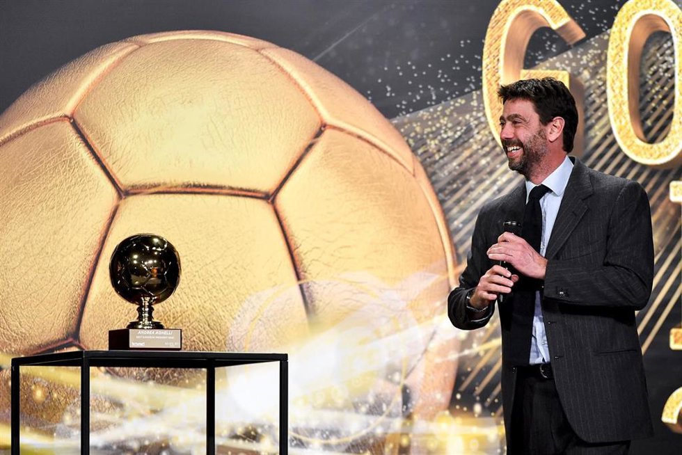 Archivo - Andrea Agnelli durante la entrega del Golden Boy 2020