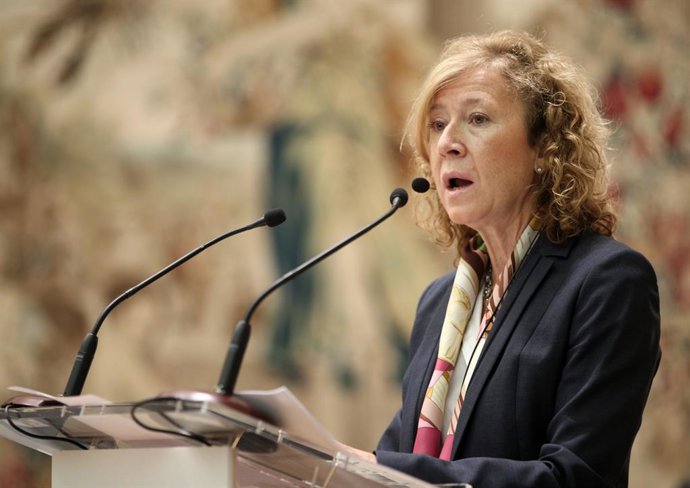 Archivo - La subgobernadora del Banco de España, Margarita Delgado, durante su intervención en la mesa redonda 'Banking Union: Five Years in the making', celebrada en la sede del Banco de España, en Madrid (España), a 23 de octubre de 2019.