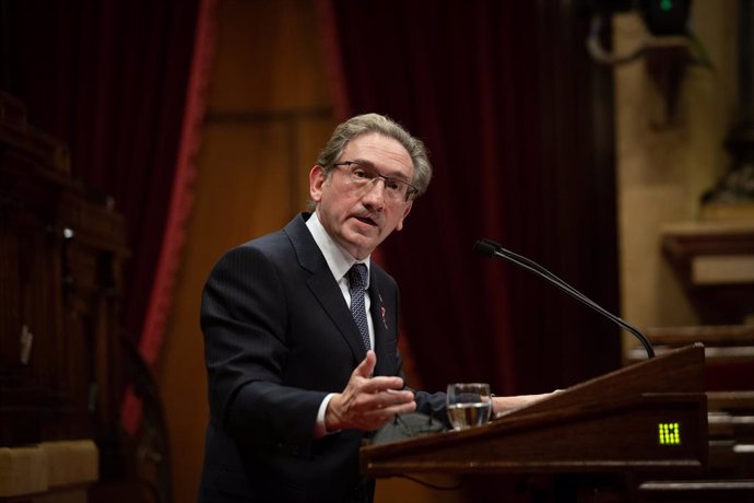 El conseller d'Economia de la Generalitat, Jaume Giró, al Parlament
