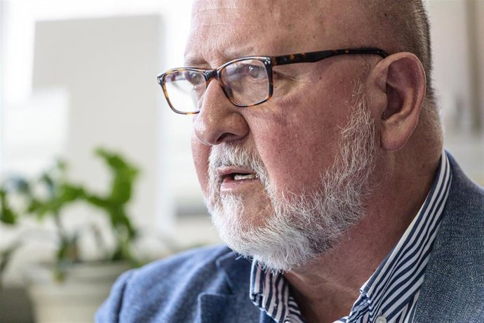 El secretario general de UGT Madrid, Luis Miguel López Reillo, durante una entrevista para Europa Press, en la sede de UGT.