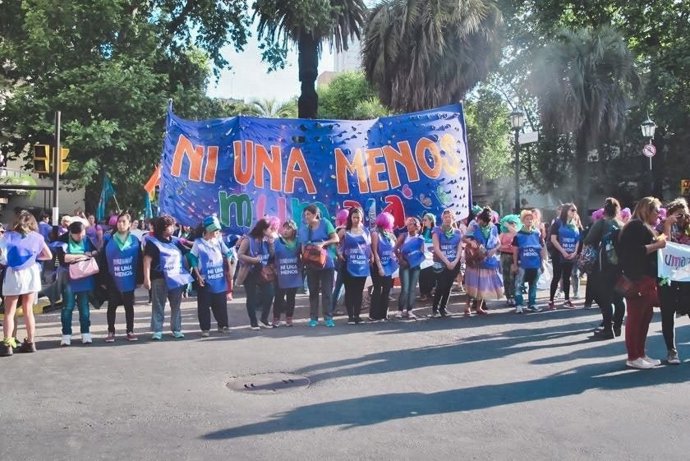 Acto de Mujeres de la Matria Latinoamericana (MuMaLá) contra la violencia de género