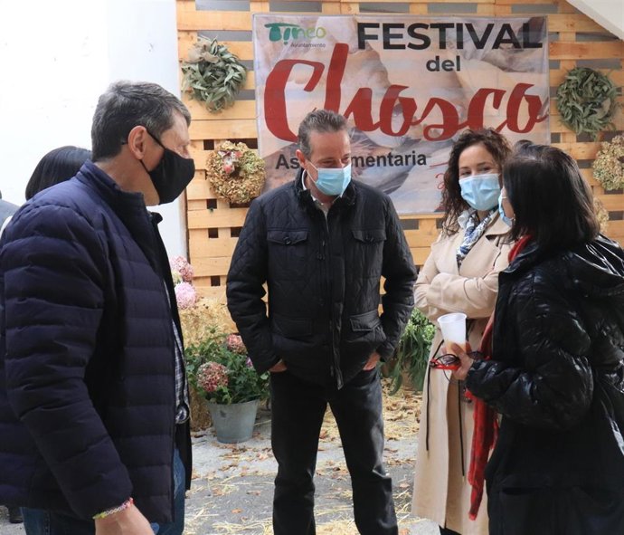 El presidente del parlamento asturiano, Marcelino Marcos Líndez, en la celebración del Festival del Chosco de Tineo.