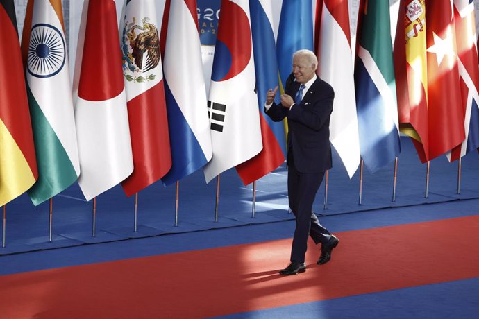 El presidente de Estados Unidos, Joe Biden, en la cumbre del G-20 en Roma