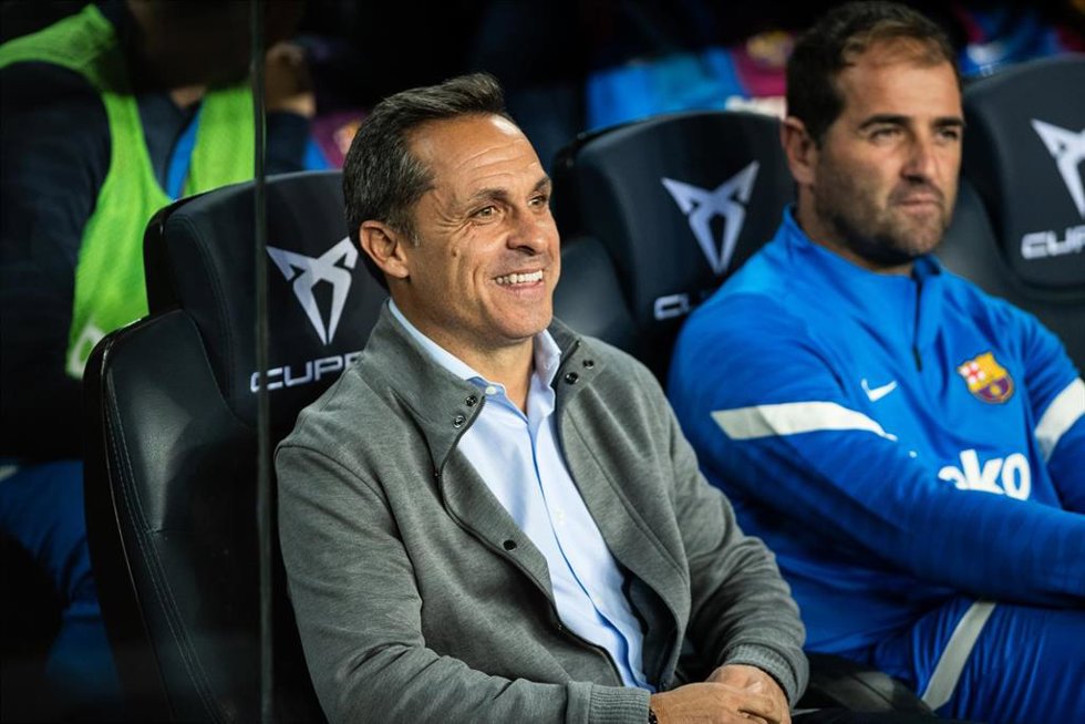 Sergi Barjuan, técnico interino del FC Barcelona