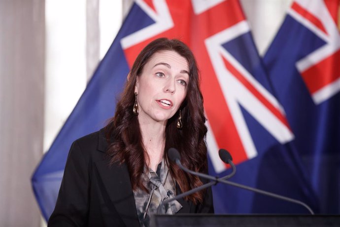 New Zealand Prime Minister Jacinda Ardern speaks to the media during a press conference at Parliament in Wellington, New Zealand, Friday, October 22, 2021. The New Zealand government is introducing a new traffic light system when dealing with Covid-19