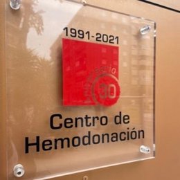 Cartel del Centro Regional de Hemodonación