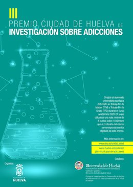 El Ayuntamiento convoca la tercera edición del 'Premio Ciudad de Huelva' de Investigación de Adicciones