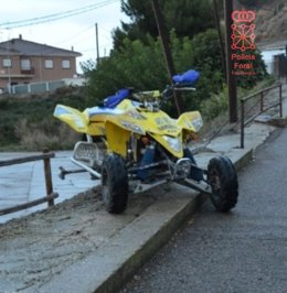 Vehículo accidentado en Azagra