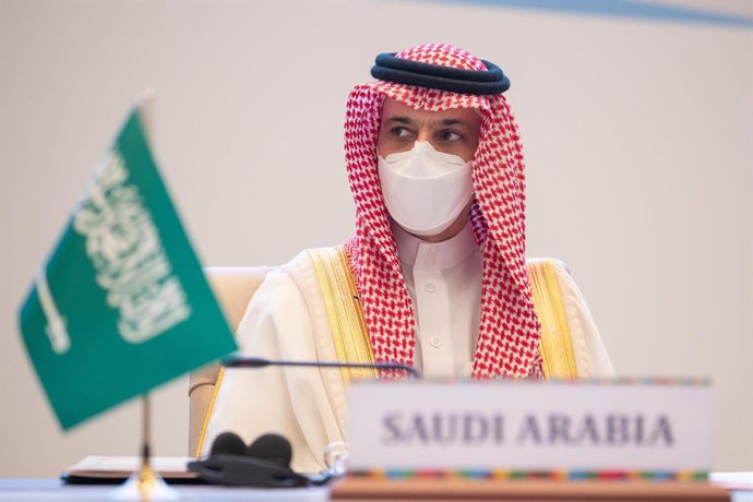 Archivo - 16 July 2021, Uzbekistan, Tashkent: Saudi Foreign Minister Faisal bin Farhan Al-Saud attends the Central & South Asia 2021 conference in Tashkent. Photo: -/Saudi Press Agency/dpa