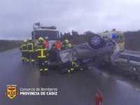 Fallece un hombre de 40 años en una salida de vía en la Nacional IV en Jerez (Cádiz)