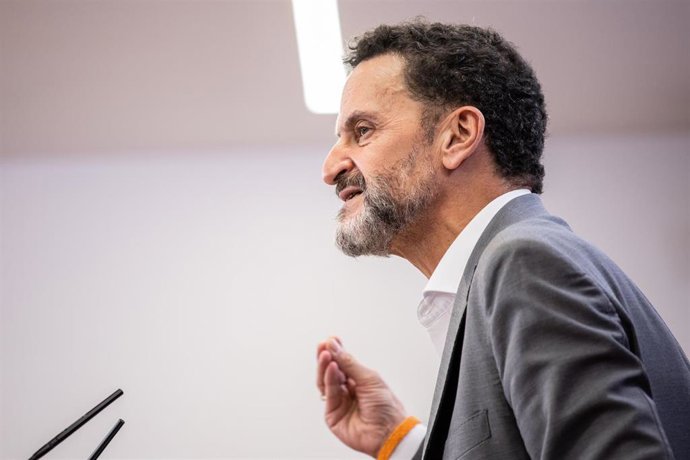 El portavoz adjunto en el Congreso, Edmundo Bal, interviene en una rueda de prensa en el Congreso de los Diputados, a 28 de octubre de 2021, en Madrid, (España).