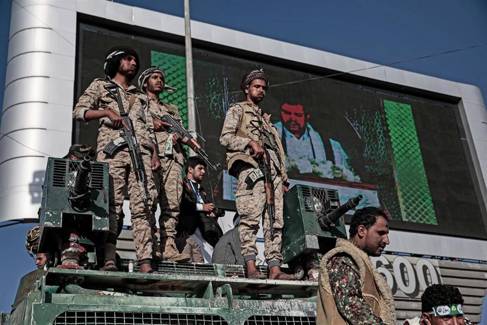 Milicianos huthis en Yemen 