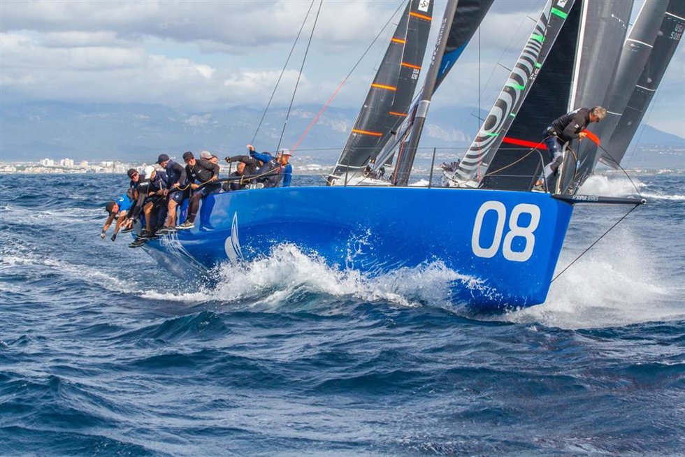 El 'Bronenosec Gazprom', vencedor en TP52 de la regata PalmaVela