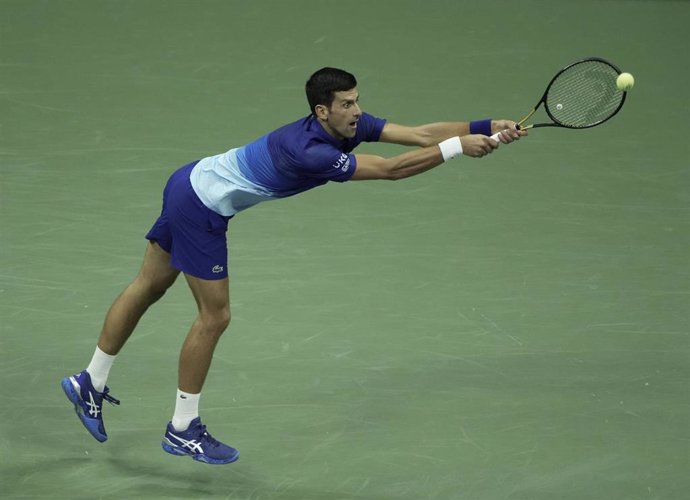 Archivo - El tenista serbio Novak Djokovic durante la final del Abierto de los Estados Unidos 2021