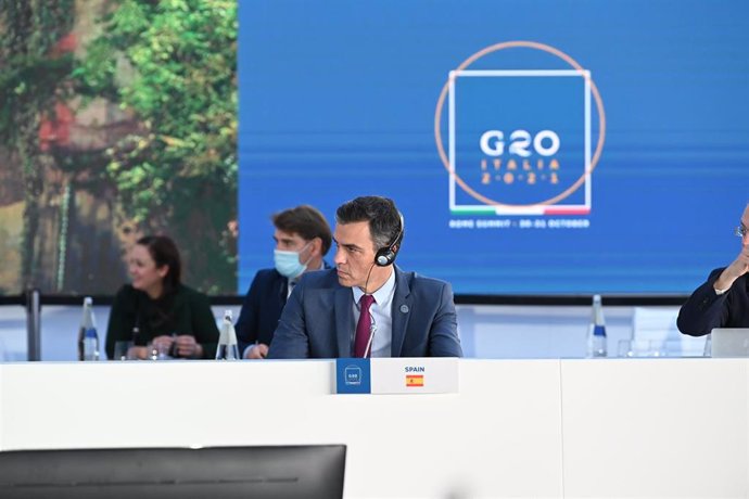 El presidente del Gobierno, Pedro Sánchez,  participa en la reunión sobre la resiliencia de las cadenas de suministros, invitado por Estados Unidos, que organizaba el foro.