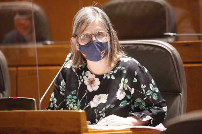 Archivo - La diputada de Cs en las Cortes de Aragón, Beatriz García.