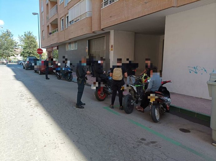 Imagen del control efectuado por la Policía Local de Lorca