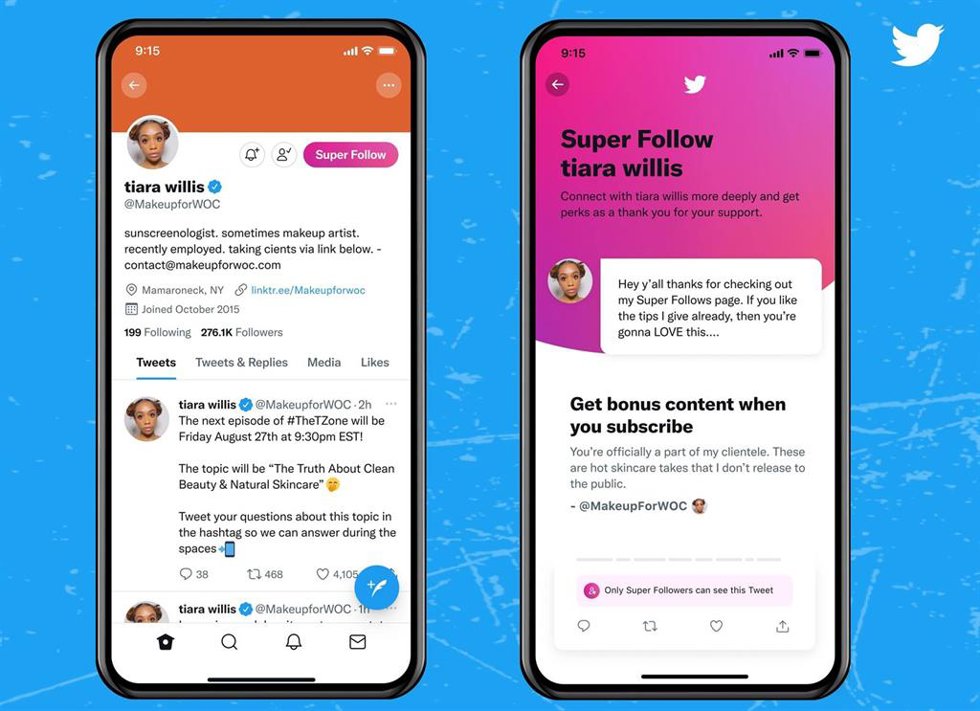 Super Follows de Twitter.