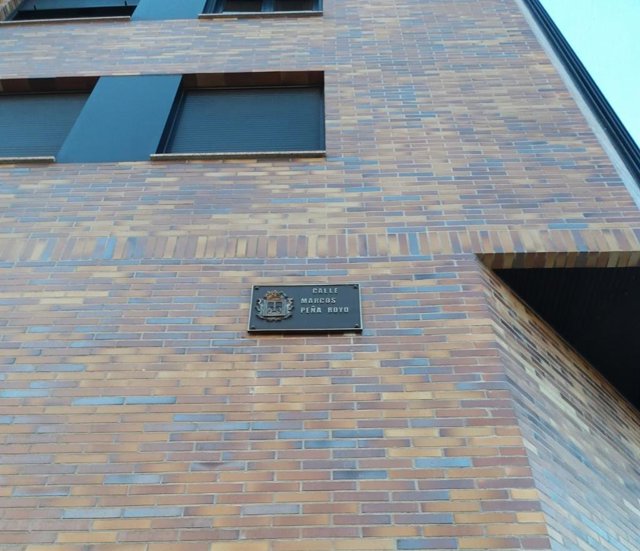 Archivo - Calle Marcos Peña Royo, con su nueva denominación.