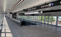 L'estació de Zal/Riu Vell, una de les tres noves en la Zona Franca que estaran disponibles a partir del 7 de novembre.