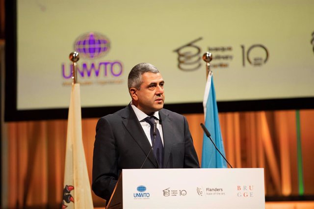 El secretario general de la OMT, Zurab Pololikashvili, en el 6 Foro Mundial del Turismo Gastronómico de la OMT