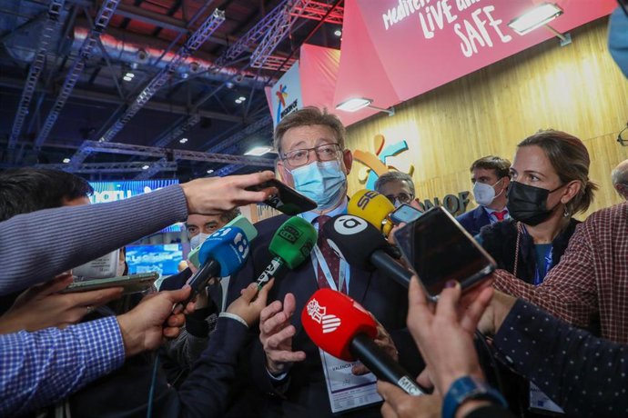 El presidente de la Generalitat, Ximo Puig, durante su visita a la World Travel Market que se celebra en Londres