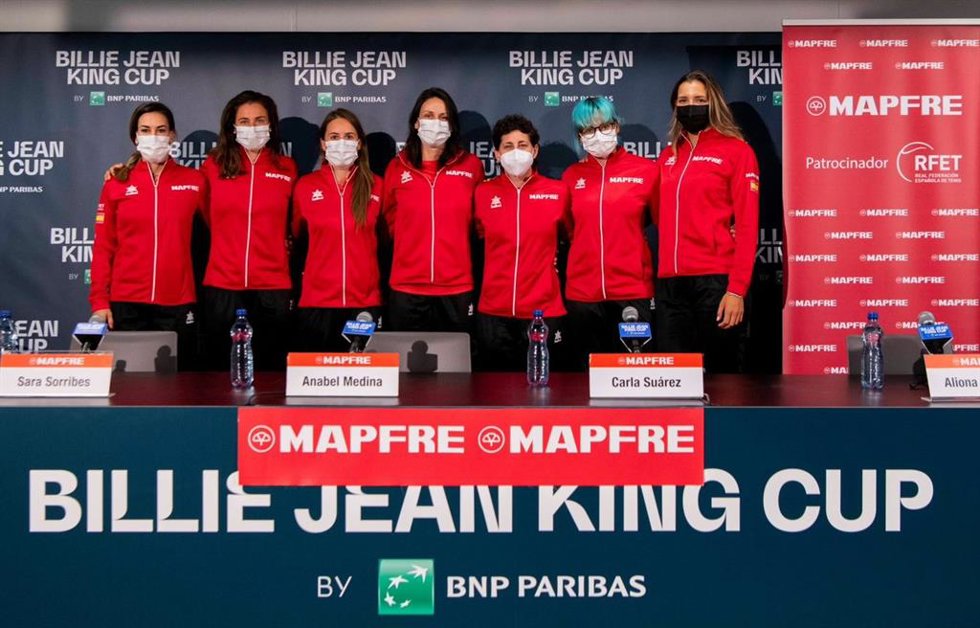 Equipo español en las finales de la Billie Jean King Cup.