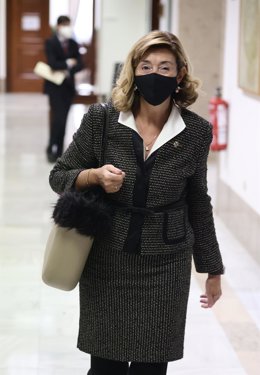 La presidenta de la Sala de lo Penal de la Audiencia Nacional, y candidata a una de las plazas vacantes del Tribunal Constitucional, Concepción Espejel Jorquera, a su llegada a una Comisión Consultiva de Nombramientos con las comparecencias de los candi