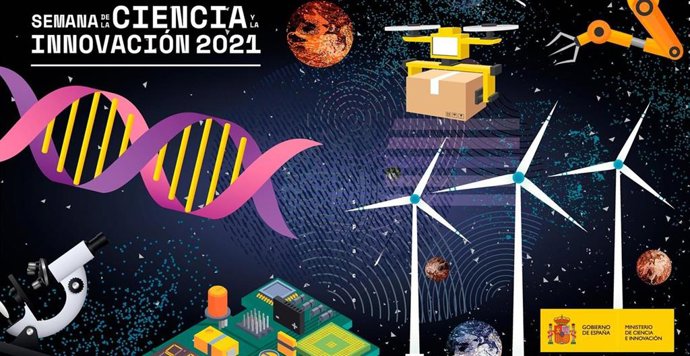 Archivo - Cartel del Ministerio de Ciencia e Innovación para la Semana de la Ciencia y la Innovación 2021