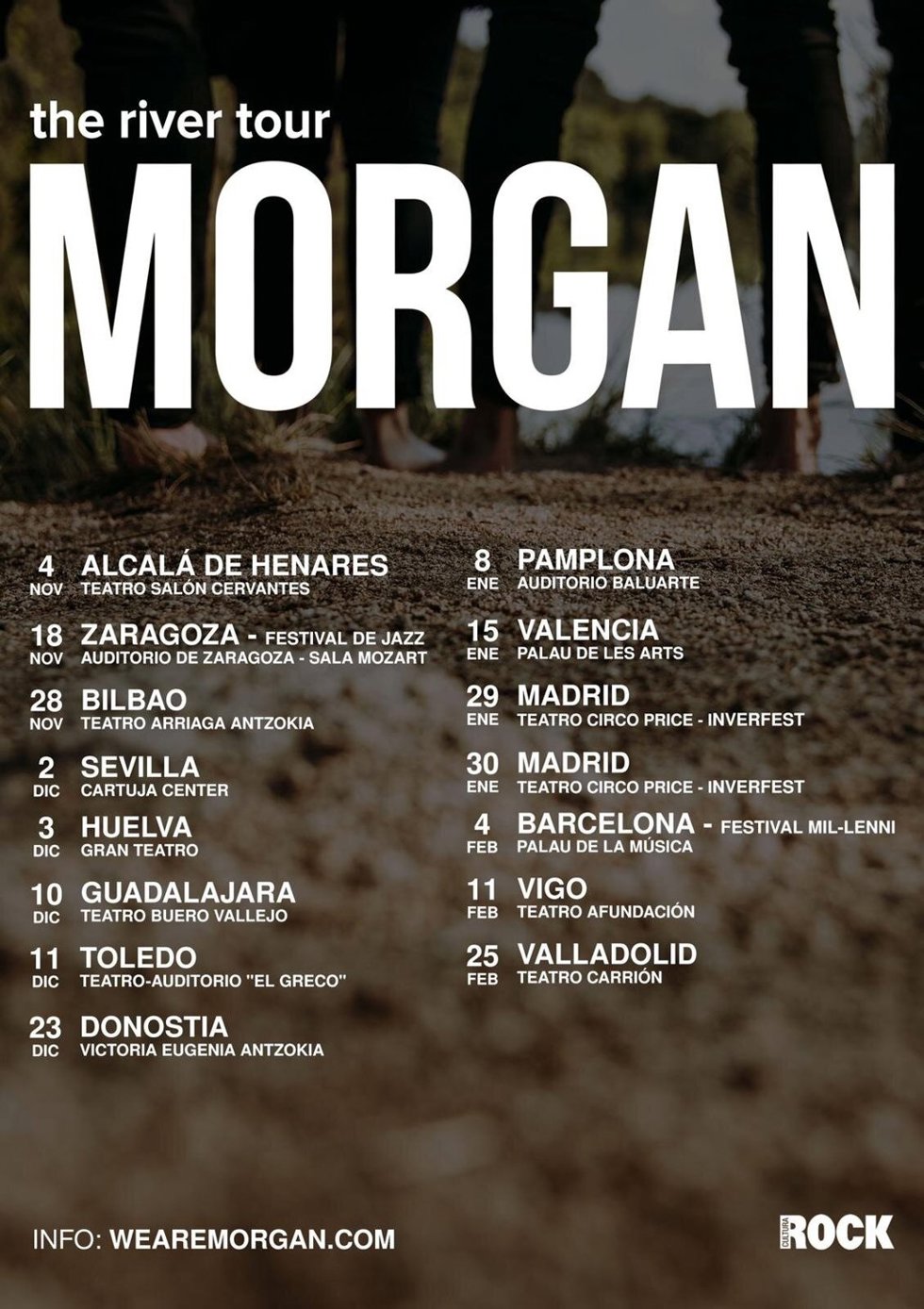 Cartel promocional de la gira de MORGAN