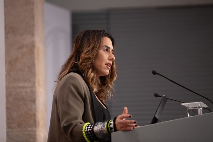 La portavoz del Govern, Patrícia Plaja, en la rueda de prensa posterior al Consell Executiu del 2 de noviembre.