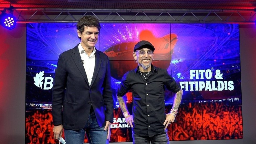 Presentación del concierto de Fiton en San Mamés.