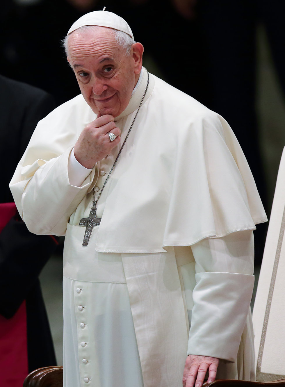 13 October 2021, Vatican, Vatican City: Pope Francis arrives for his wednesday General Audience at the Vatican. Photo: Evandro Inetti/ZUMA Press Wire/dpa