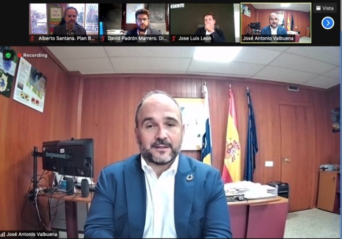 El consejero de Transición Ecológica del Gobierno de Canarias, José Antonio Valbuena, interviene en una jornada con empresas canarias sobre los Objetivos de Desarrollo Sostenible