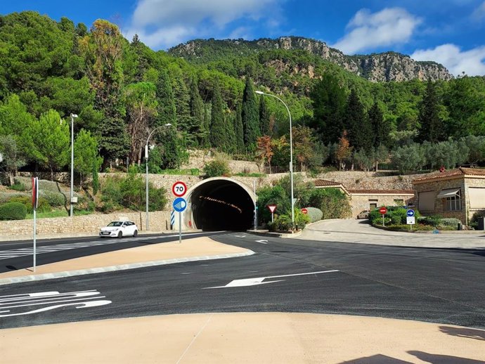 El túnel de Sóller, ya sin zona de peaje.