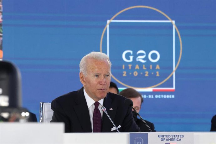 Joe Biden en la cumbre del G20 en Roma