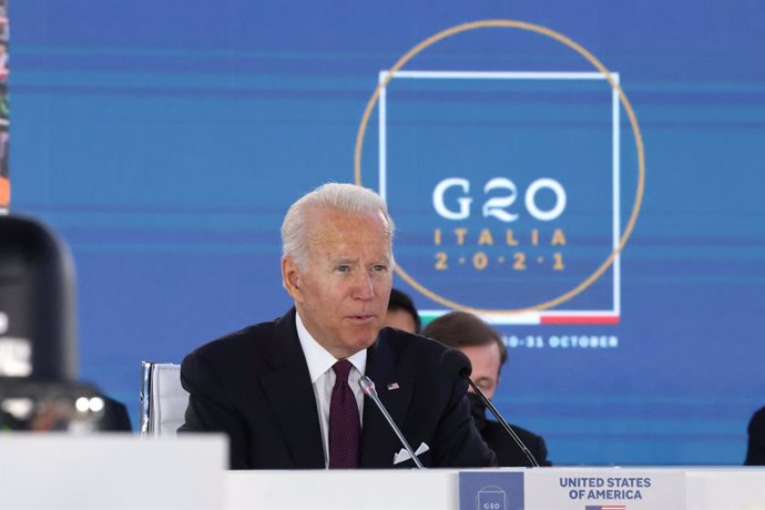 Italy, Rome- October 31, 2021.G20 summit in Rome.   . U.S. President Joe Biden