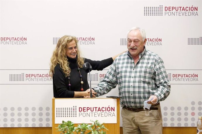 Presentación de los presupuestos de la Diputación de Pontevedra, con la presidenta, Carmela Silva, y el vicepresidente, César Mosquera.