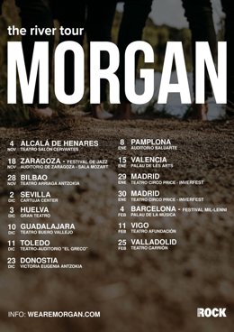 Cartel promocional de la gira de MORGAN