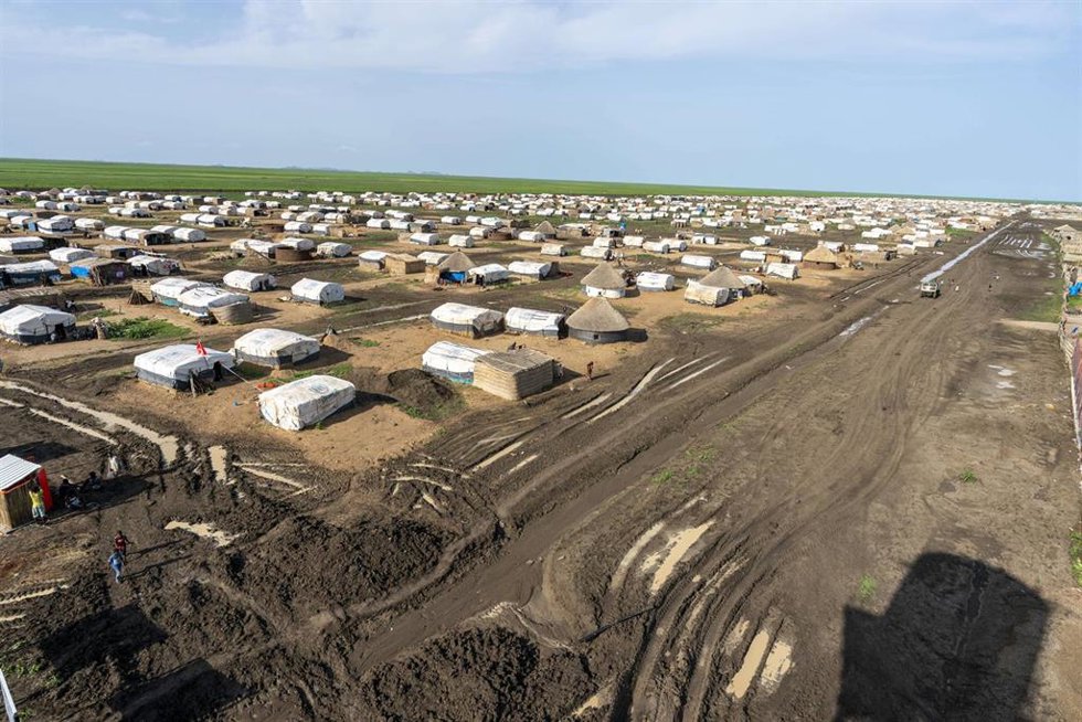 Archivo - Campamento de refugiados eritreos en Sudán
