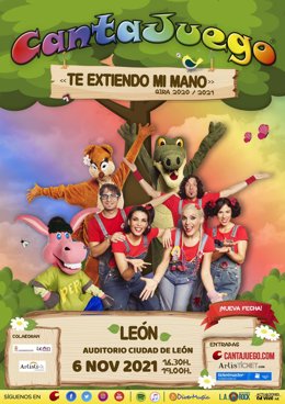Cartel de la actividad de CantaJuego que se desarrollará este sábado en el Auditorio Ciudad de León.
