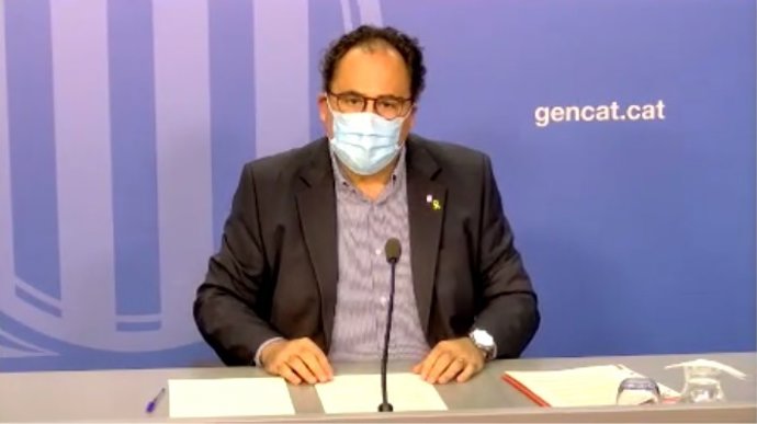 El secretario de Trabajo de la Generalitat, Enric Vinaixa, en rueda de prensa