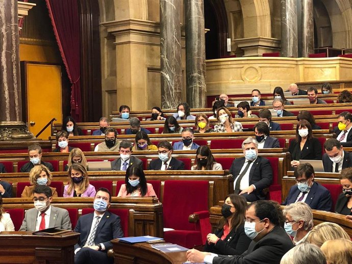 Pleno del Parlament de Catalunya del 3 de noviembre de 2021.
