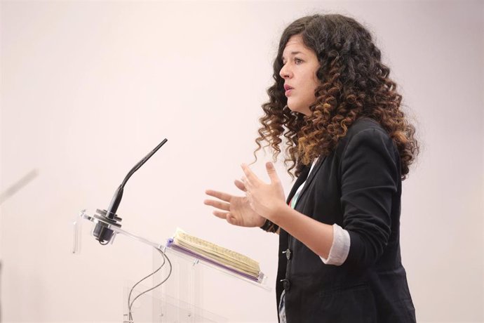 Archivo - La portavoz adjunta de Unidas Podemos en el Congreso, Sofía Fernández Castañón