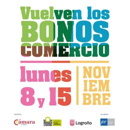 Ayuntamiento de Logroño y Cámara de Comercio lanzan nueva campaña de 5.000 'Bonos Comercio' el 8 y el 15 de noviembre