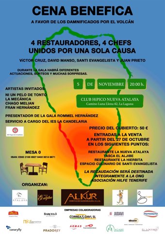 Cartel de la cena benéfica