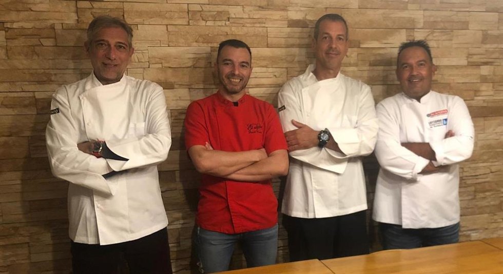 Víctor Cruz, David Manso, Juan Prieto y Santi Evangelista