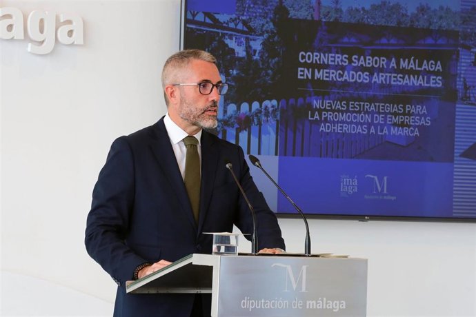 El vicepresidente primero y diputado de Desarrollo Económico Sostenible, Juan Carlos Maldonado, en rueda de prensa