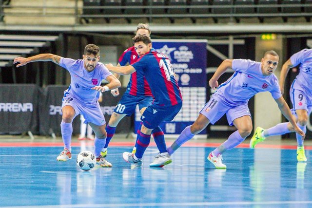 Partido entre Barça y Levante en la UEFA Futsal Champions League 2021/22